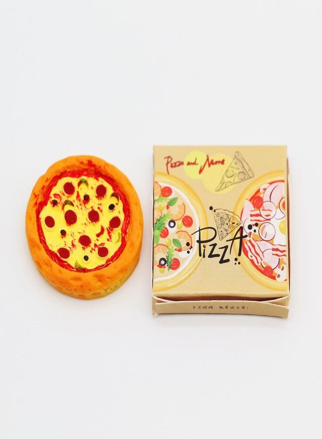 RillyRellow Miniature Pizza, Dollhouse Pizza with Packing Box, Miniature Kitchen Decor, Dollhouse Mini Pizza, for Dollhouse Kitchen Decor (2PCS) - Image 4